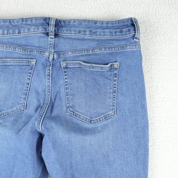 Chaps Jeans Womens 10P Petite Blue Southwestern Argyle Tapered Stretchy Denim - Picture 7 of 12